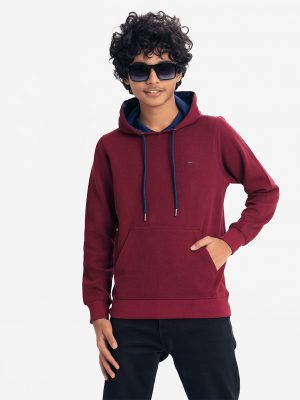 Maroon Interlock Hoodie Sweat Shirt
