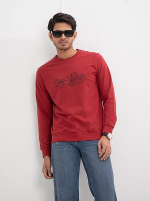 Long sleeved sweatshirt in cotton french terry fabric. Round neck.